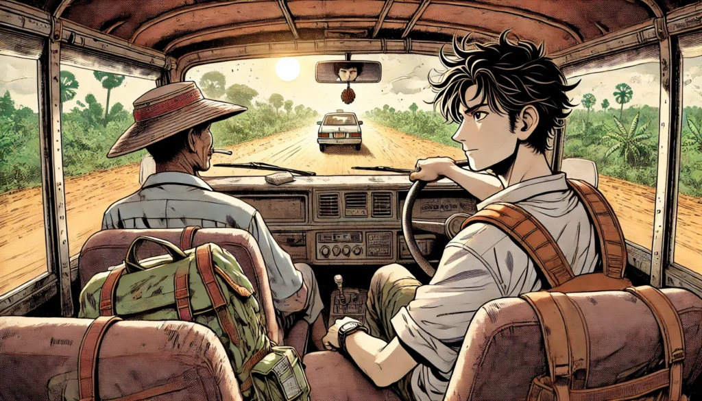 dall·e 2025 02 06 15.58.56 a 1990s manga inspired scene of a young male backpacker with a worn out backpack sitting in the backseat of an old, slightly dirty taxi. the taxi driv dall·e 2025 02 06 15.58.56 a 1990s manga inspired scene of a young male backpacker with a worn out backpack sitting in the backseat of an old, slightly dirty taxi. the taxi driv